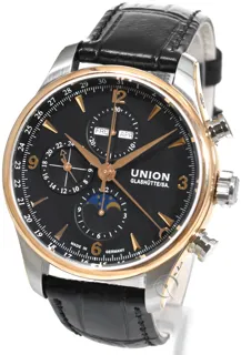 Union Glashütte Belisar D904.425.46.057.01 42mm stainless steel$18 ct rose gold Black