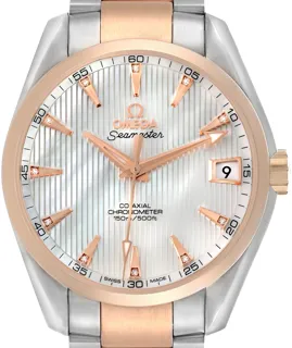 Omega Aqua Terra 231.20.39.21.55.001 38.5mm Stainless steel and Red gold White