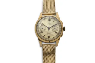 Chronographe Suisse Cie 18k yellow gold