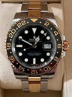 Rolex GMT-Master II 116713LN Stainless steel and gold Black