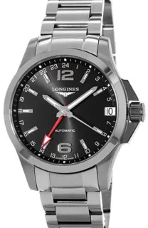 Longines Conquest L3.687.4.56.6 Stainless steel Black