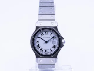 Cartier Santos 30mm Stainless steel White