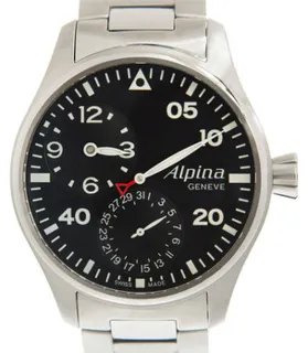 Alpina Startimer AL-950B4S6B Stainless steel Black