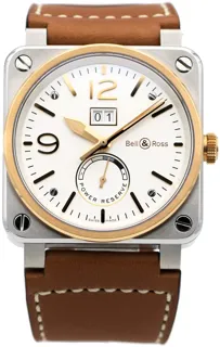 Bell & Ross Grande Date BR03-90 42mm Yellow gold and Stainless steel White