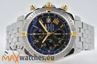 Breitling Chronomat B13356 43.7mm Yellow gold and Stainless steel Black