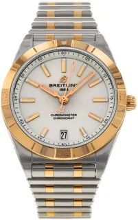 Breitling Chronomat U10380 36mm Rose gold and Stainless steel White