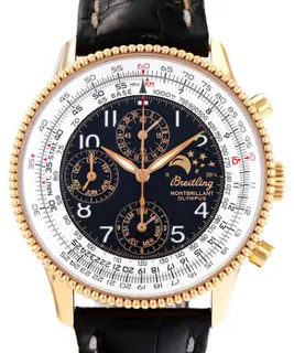 Breitling Montbrillant H19350 18kt Rose Gold Black