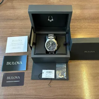 Bulova Lunar Pilot 96B258 45mm Stainless steel Black