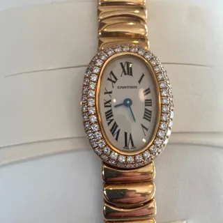 Cartier Baignoire WB5094W1 25mm Yellow gold Silver