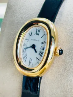 Cartier Baignoire WGBA0041 24.5mm Yellow gold Silver