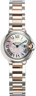 Cartier Ballon Bleu W6920034 28mm Rose gold and Stainless steel Mother-of-Pearl Pink