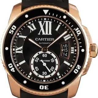 Cartier Calibre de Cartier W7100052 42mm Rose gold Black