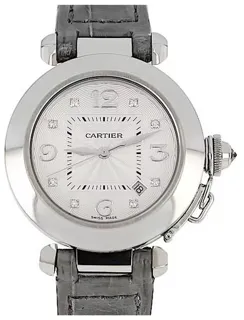 Cartier Pasha WJ107556 32mm White gold Silver