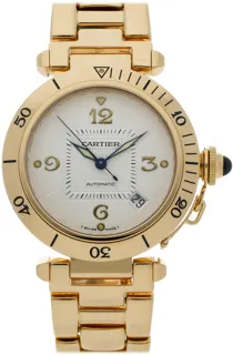 Cartier Pasha W30142D1 38mm Yellow gold Silver