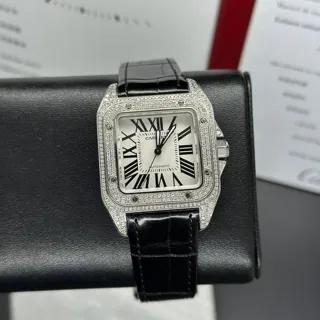 Cartier Santos 100 2878 33mm Stainless steel Silver