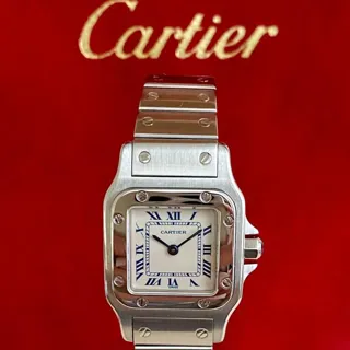 Cartier Santos Galbée 1565 24mm Stainless steel White