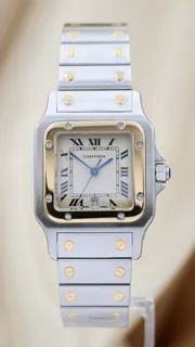 Cartier Santos Galbée 187901 29mm Stahl$Gold Weiß