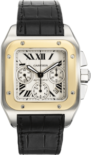 Cartier Santos W20091X7 40mm yellow gold$stainless steel Silver