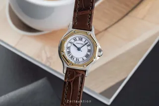 Cartier Santos 2406633 26mm Yellow gold and Stainless steel White