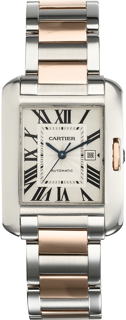 Cartier Tank Anglaise W5310007 Rose gold and Stainless steel Silver