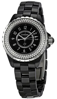 Chanel J12 Diamonds H0949 Ceramic Black