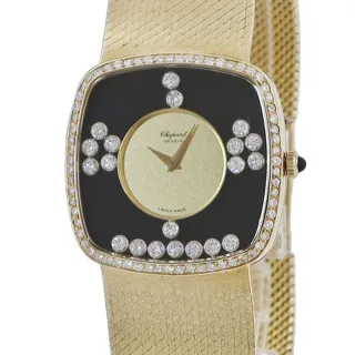 Chopard Happy Diamonds 2106 32mm Yellow gold Black