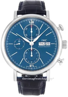 IWC Portofino Chronograph IW391019 42mm Stainless steel Blue