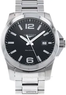 Longines Conquest L3.659.4.58.6 41mm Stainless steel Black