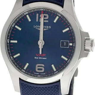 Longines Conquest L3.716.4.96.9 41mm Stainless steel Blue