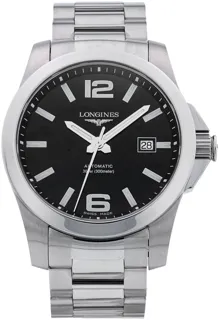 Longines Conquest L3.776.4.58.6 39mm Stainless steel Black