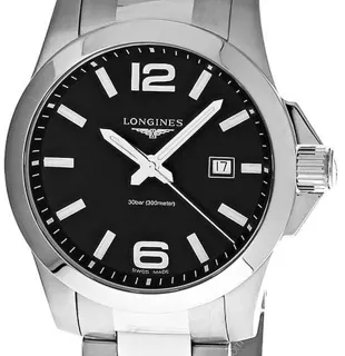 Longines Conquest L37604566 43mm Stainless steel Black