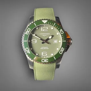 Longines HydroConquest L3.782.4.06.9 43mm Stainless steel Green