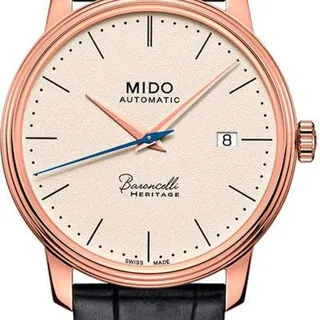 Mido Baroncelli M027.407.36.260.00 39mm Stainless steel Champagne