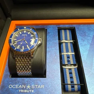 Mido Ocean Star M0268071104100 40.5mm Stainless steel Blue