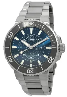 Oris Aquis Dat Watt Automatic Blue Dial Limited Edition 01 761 7765 4185-Set Stainless steel and Tungsten Blue