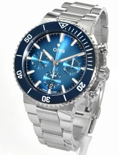 Oris Aquis Chronograph 01 771 7793 4155 Ceramic and Stainless steel blue