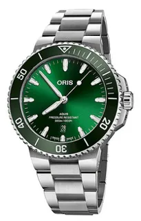 Oris Aquis Date 01 733 7789 4157-07 8 23 04PEB Stainless steel Green