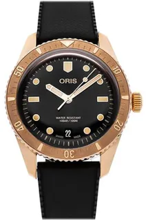 Oris Divers 01 733 7771 3154-07 4 19 18BR Bronze Black