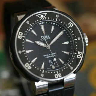 Oris ProDiver Date 01 733 7646 7154-07 4 26 04TEB 49mm Ceramic and Titanium Black