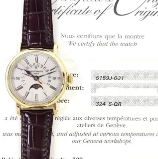 Patek Philippe Perpetual Calendar 5159J-001 38mm Yellow gold Silver