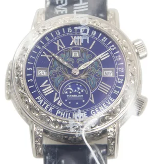 Patek Philippe Sky Moon Tourbillon 6002G-001 48mm White gold Blue