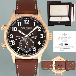 Patek Philippe Travel Time 5524R 40mm Rose gold Brown