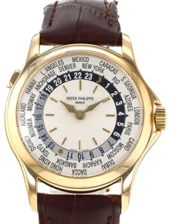 Patek Philippe World Time 5110J-001 37mm Yellow gold Silver