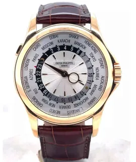 Patek Philippe World Time 5130R-018 Rose gold Silver