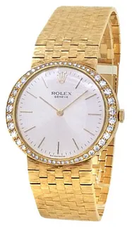 Rolex Cellini 606 32mm 18kt Yellow Gold Silver