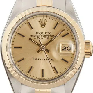 Rolex Date 6917 Stainless steel and 18k yellow gold Champagne