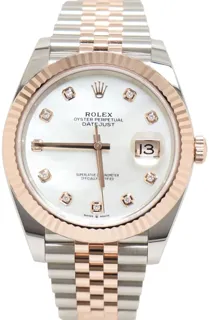 Rolex Datejust 126231-0021 36mm Rose gold and Stainless steel White