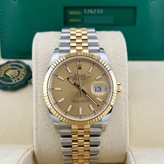 Rolex Datejust 126233-0015 Yellow gold and Stainless steel Champagne