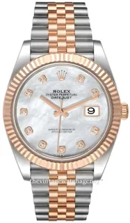 Rolex Datejust 126331-0014 Rose gold and Stainless steel White