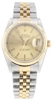 Rolex Datejust 16233 Yellow gold and Stainless steel champagne